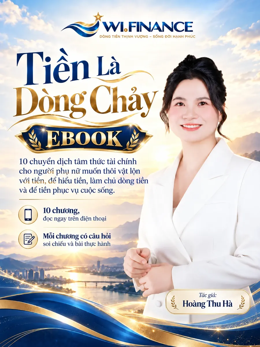 Bìa ebook Tiền Là Dòng Chảy của Hoàng Thu Hà